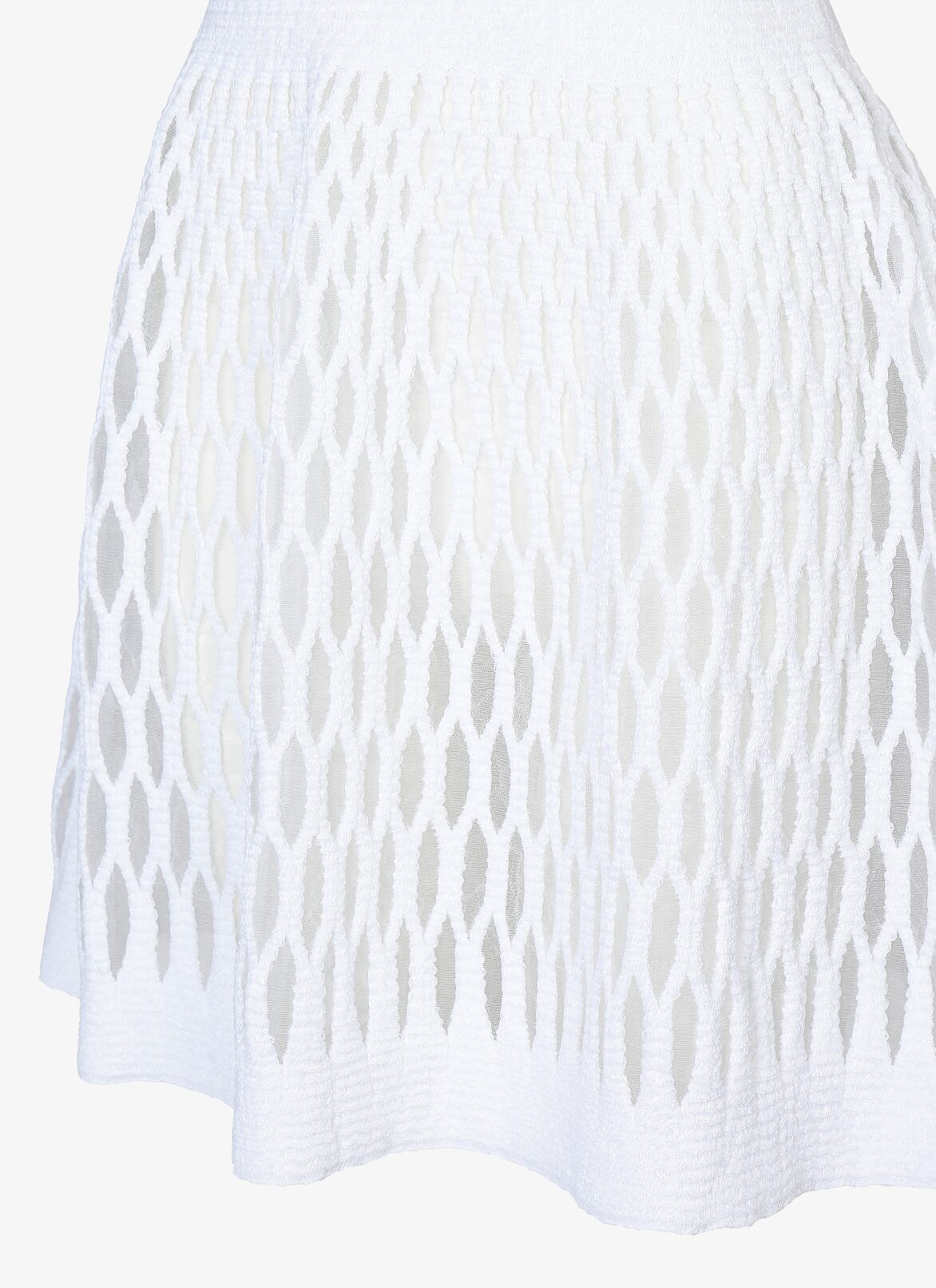 SLEEVELESS DRESS DIAPHANE WHITE ALAÏA WHITE  SLEEVELESS DRESS DIAPHANE WHITE